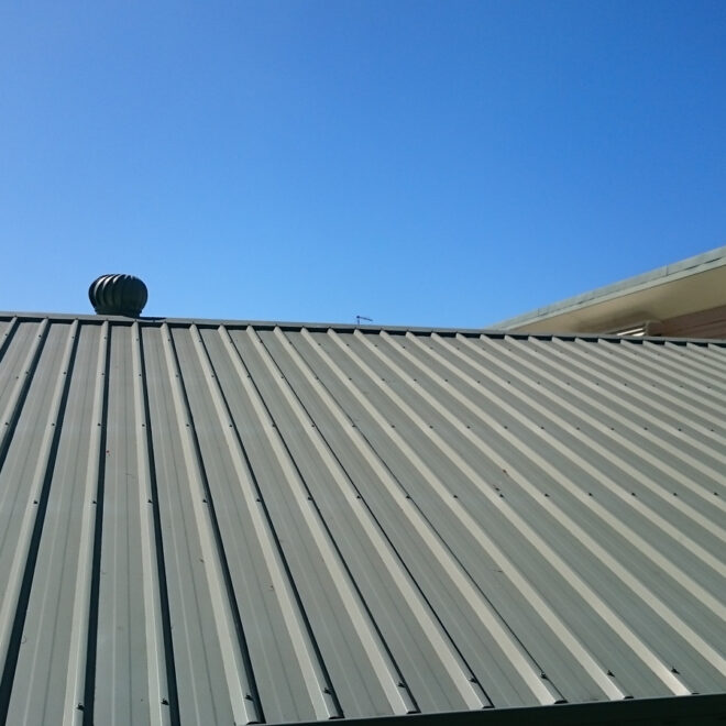 Ventilation vent on top of roof of home